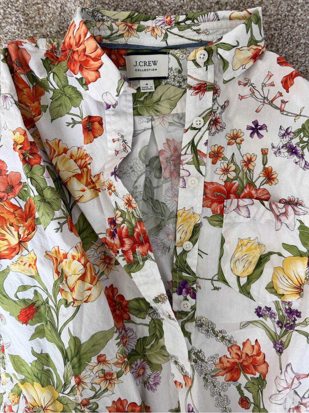 J.Crew Classic Fit Popover shirt in Ratti island botanical print - Picture 4 of 10